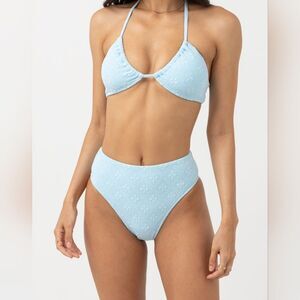 Rhythm Messina Geo Hi Waist Pant  Size 8 / S in Lite Blue/Ocean NWT in packaging